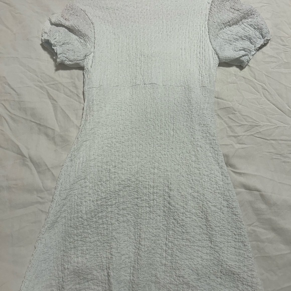 See You Monday milkmaid White Textured Dress size M - Picture 8 of 9